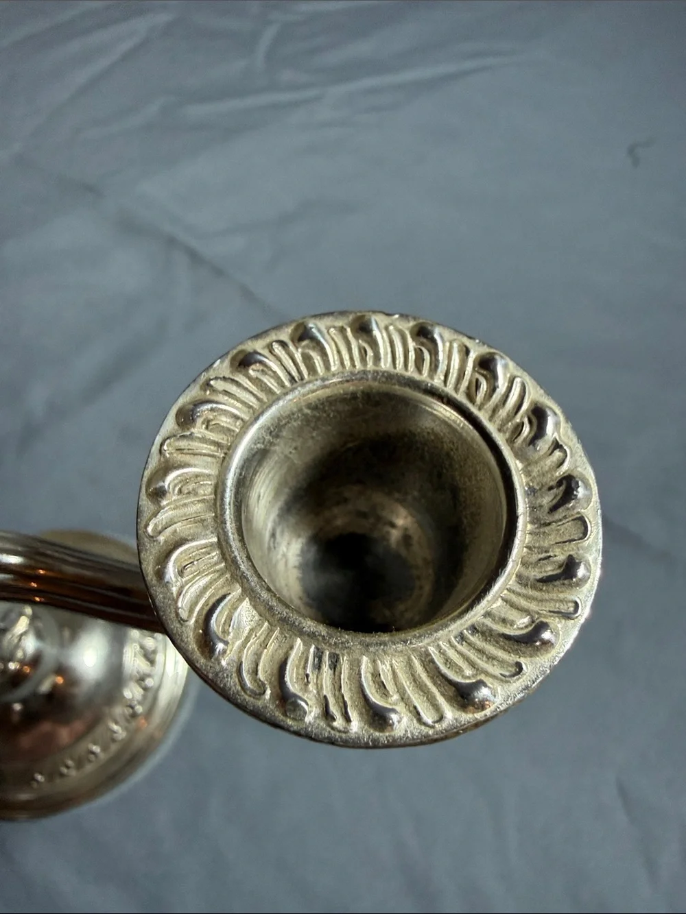 Vintage Ornate Silver Plated 3-Arm Candelabra Candle Holder Baroque Model 2203